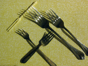 Using the wrong fork is  embarrassing, but it's a minor mistake. 