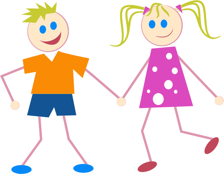 GDJ, Stick figure kids https://openclipart.org/detail/221994/stick-figure-kids