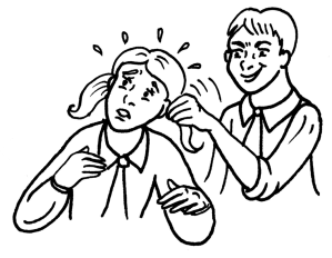 bullying, being mean, hurting, pulling hair