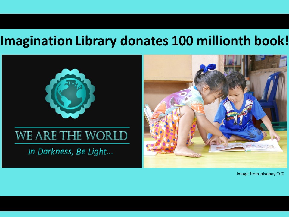 #WATWB Imagination Library: Dolly Parton donates her 100 millionth&nbsp;book!