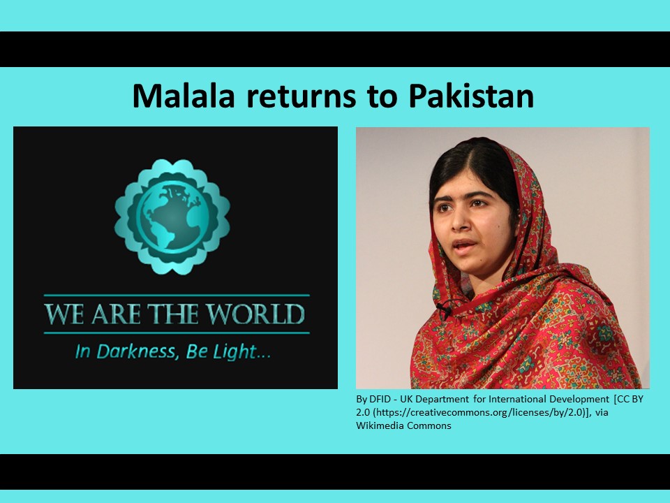 #WATWB Malala returns to Pakistan for the first time in five&nbsp;years