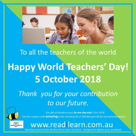 Happy World Teachers' Day discount subscription