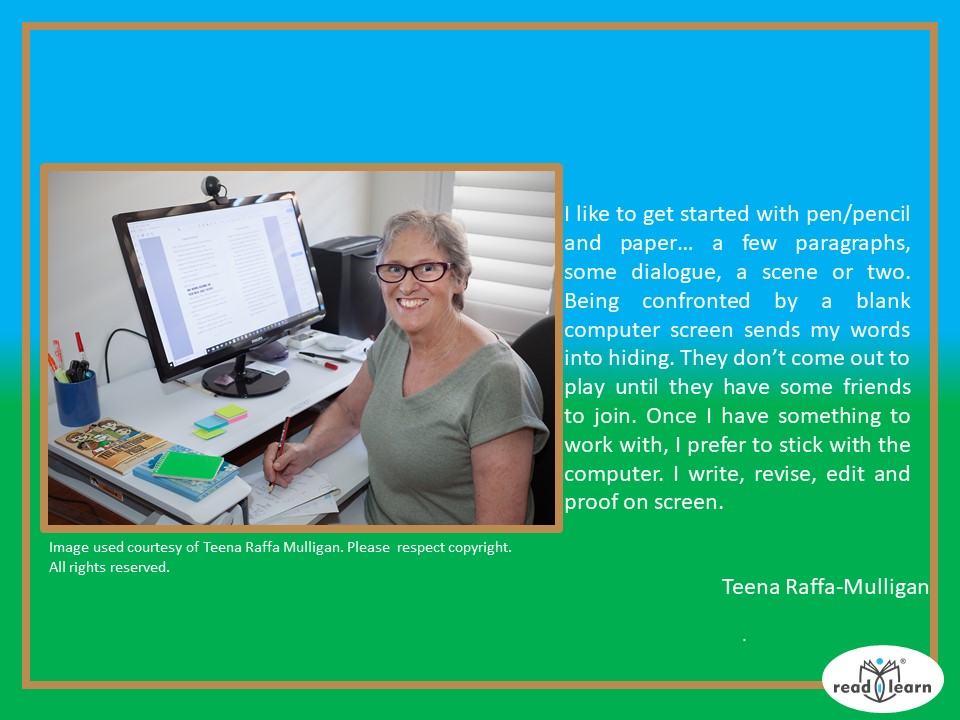 Teena Raffa-Mulligan's writing process