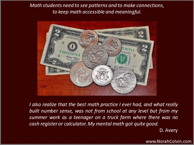 D. Avery: maths should be accessible and meaningful