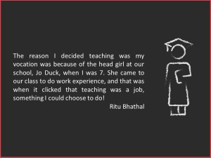 Ritu Bhathal decides to be a teacher