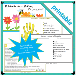 Extend the hand of friendship