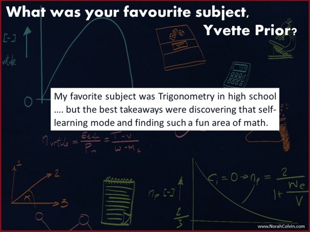 Yvette Prior favourite subject