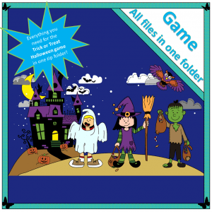 trick or treat printable game for Halloween