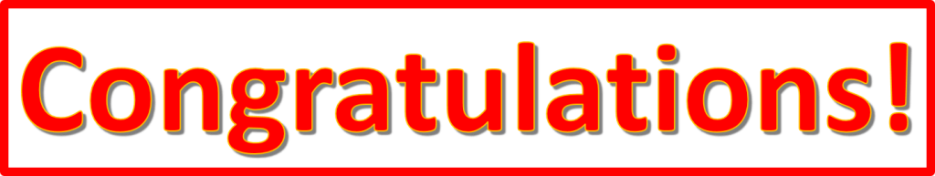 Congratulations