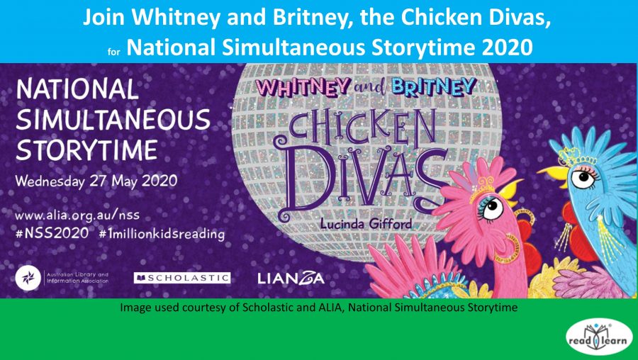 Join Whitney and Britney, the Chicken Divas for National Simultaneous Storytime 2020 –&nbsp;#readilearn